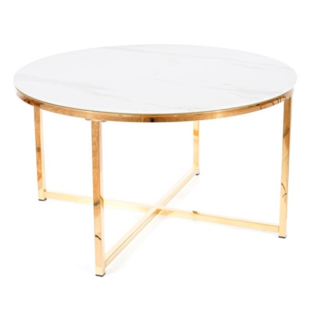 Salma white marble effect bench Signal