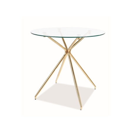 Azalia table transparent/golden frame 80 Signal