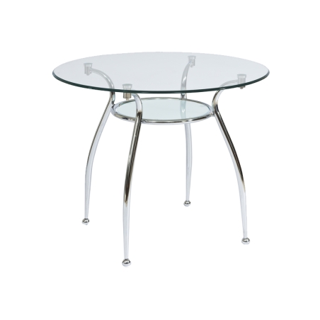 Finezja A table transparent/chrome 90x77 Signal