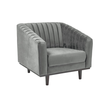 Asprey 1 Velvet Grey Bluvel 14 armchair Signal