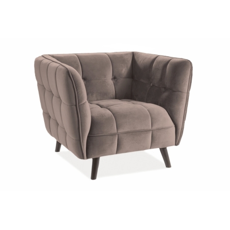 Castello 1 Velvet Beige Bluvel 28 Signal armchair