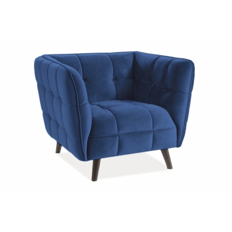Castello 1 Velvet armchair Blue Bluvel 86 Signal