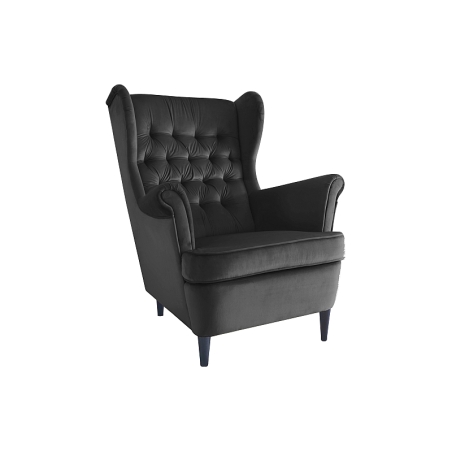 Harry Velvet Armchair Black Bluvel 19 Signal