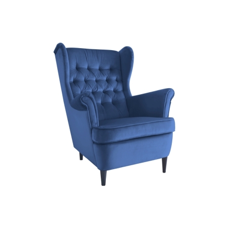 Harry Velvet armchair navy blue Bluvel 86 Signal