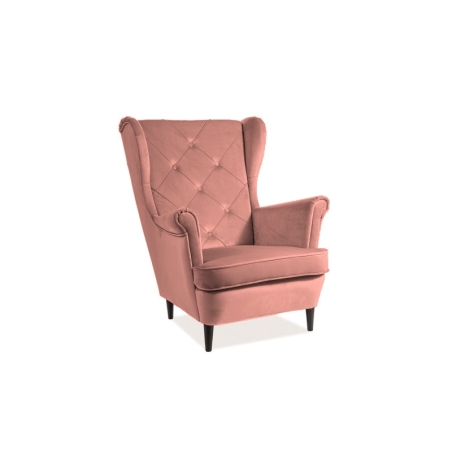 Lady Velvet Pink Antique Bluvel Armchair 52 Signal