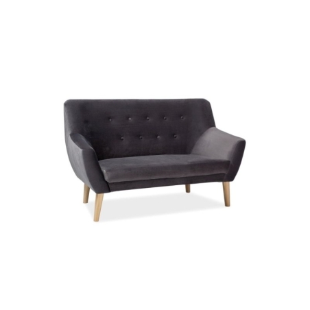 Sofa Nordic 2 Velvet grey upholstery Bluvel 14 Signal