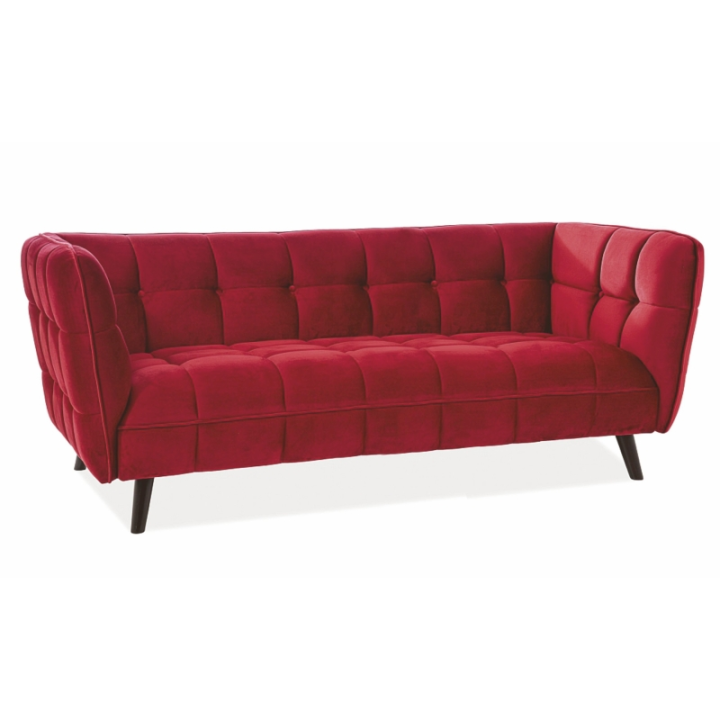 Sofa Castello 3 Velvet bordowy Bluvel 59 Signal