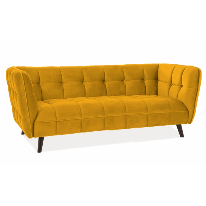 Sofa Castello 3 Velvet curry Bluvel 68 Signal