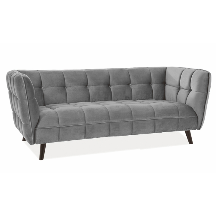 Sofa Castello 3 Velvet szary Bluvel 14 Signal