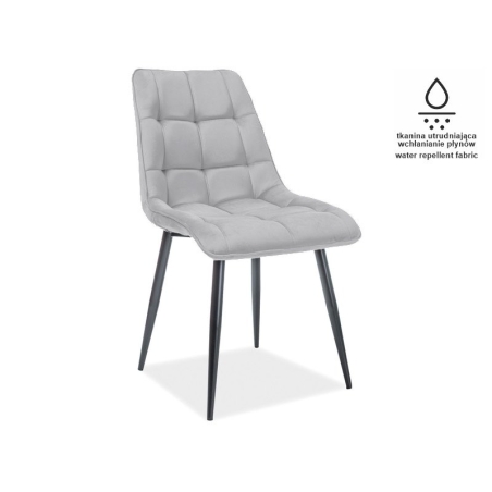 Chic Matt grey Velvet 85 Signal chair