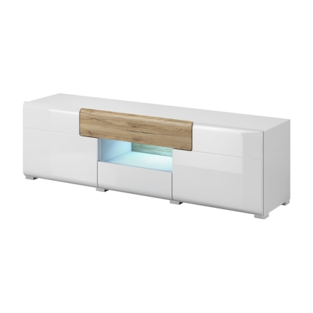 TV chest Toledo Type 41 White Laminate / San Remo Helvetia Wieruszów