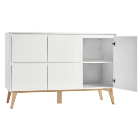 Komoda 4 szuflady + 1 drzwi SWING Pinio