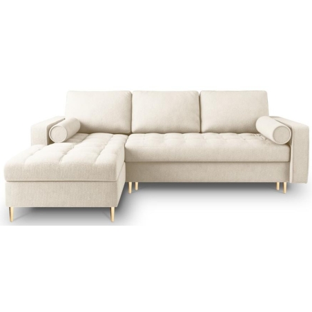 Corner sofa with sleeping function Santo textured fabric Milo Casa
