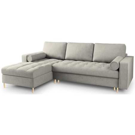 Corner sofa with sleeping function Santo textured fabric Milo Casa
