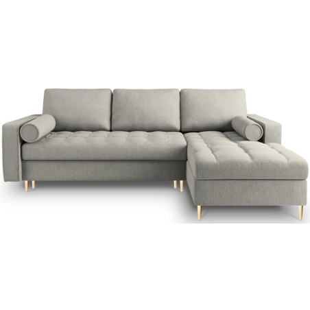 Corner sofa with sleeping function Santo textured fabric Milo Casa