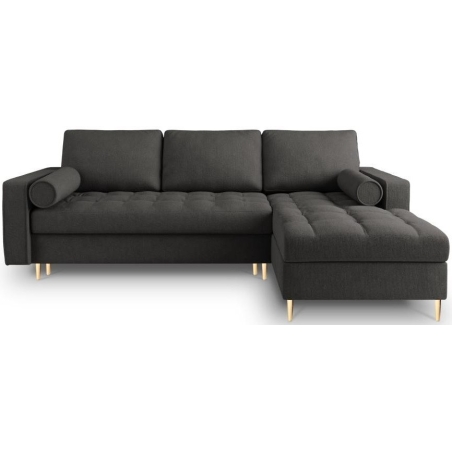 Corner sofa with sleeping function Santo textured fabric Milo Casa