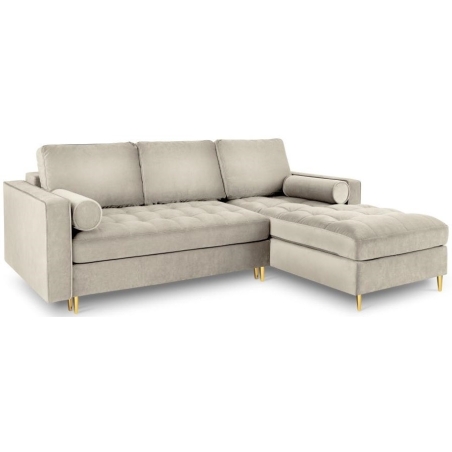 Corner sofa with sleeping function Santo velour fabric Milo Casa
