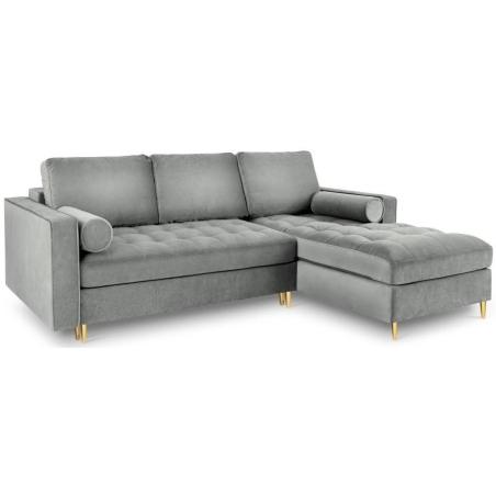 Corner sofa with sleeping function Santo velour fabric Milo Casa