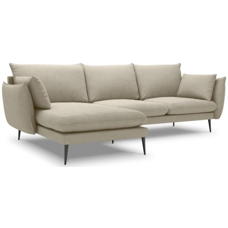 Corner side - Left, colour - shades of beige, Milo Casa structure - Beige Pos08, Colours of the Milo Casa feet - Black