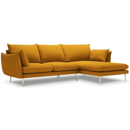5-seater corner sofa. Elio 251/170 in textured fabric + Milo Casa