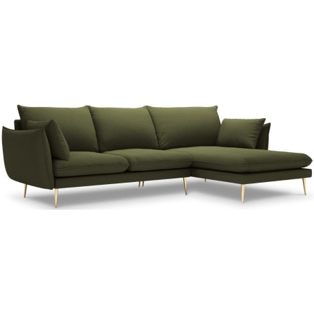 5-seater corner sofa. Elio 251/170 in textured fabric + Milo Casa