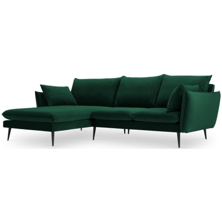 Kolor tapicerki: odcienie zielonego Kolorystyka nóżek Milo Casa: Czarne Aksamit: Butelkowy Zielony Blu78 