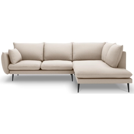 Corner side - Rights, colour - shades of beige, Milo Casa structure - Beige Bjo24, Colours of the Milo Casa feet - Black