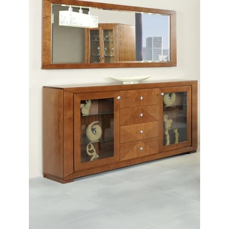 Cube 185 door chest of drawers with Lissy marquetry