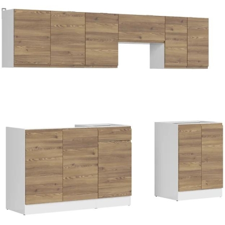 Junona Line larch sibiu kitchen furniture set Black Red White