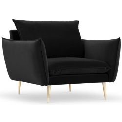 Kolor tapicerki: shades of black Colours of the Milo Casa feet: Black Aksamite: Black Blu19 