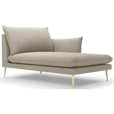 Strona narożnika - Prawa, kolor - odcienie beżu, Milo Casa struktura - Beżowy Pos08, Kolorystyka nóżek Milo Casa - Złote