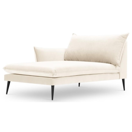 Corner side - Left, colour - shades of beige, Colours of the Milo Casa feet - Black, Milo Casa colour scheme Velvet - Light Beige Blu22