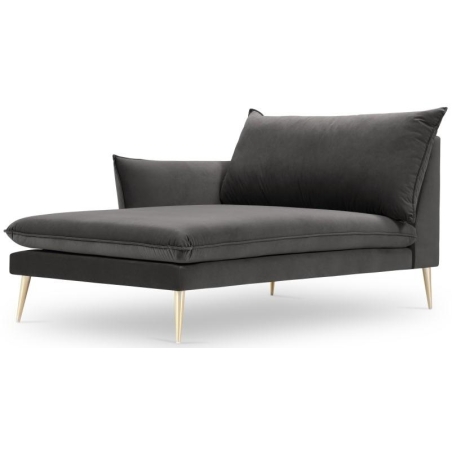 Kolor tapicerki: odcienie szarego Kolorystyka nóżek Milo Casa: Złote Aksamit: Ciemny Szary Blu18 