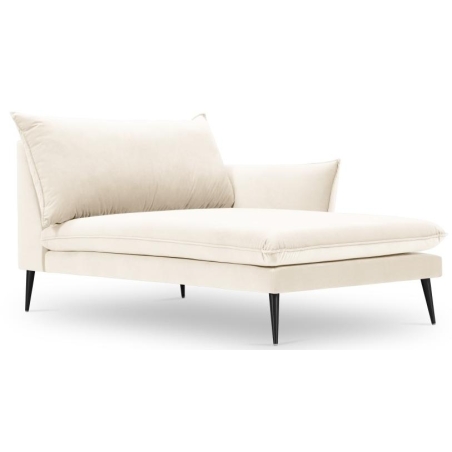 Strona narożnika - Prawa, kolor - odcienie beżu, Kolorystyka nóżek Milo Casa - Czarne, Milo Casa kolorystyka Aksamit - Jasny Beżowy Blu22