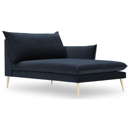 Kolor tapicerki: niebieski i granaty Kolorystyka nóżek Milo Casa: Złote Aksamit: Ciemny Niebieski Blu89 