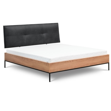 Loft bed Caramel 140x200 without a container New Elegance (upholstered furniture)