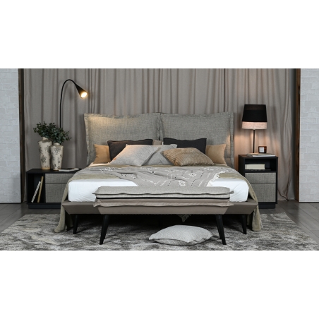 Stolik nocny poziomy czarny Forli New Elegance (meble tapicerowane)