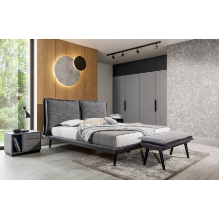 Forli New Elegance grey horizontal bedside table (upholstered furniture)