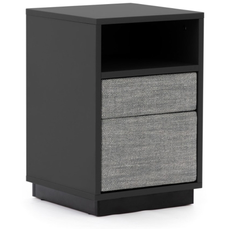 Forli New Elegance black vertical bedside table (upholstered furniture)