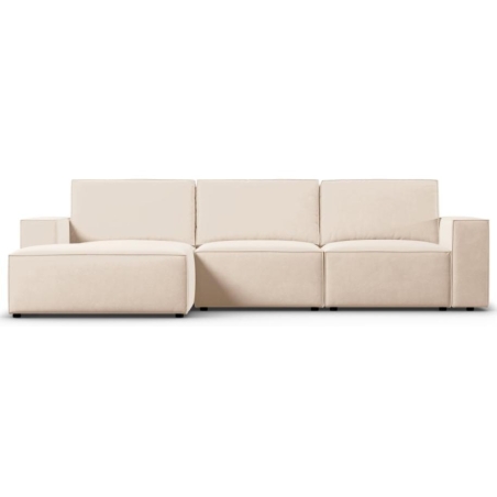 Corner side - Left, colour - shades of beige, Milo Casa colour scheme Velvet - Light Beige Blu22