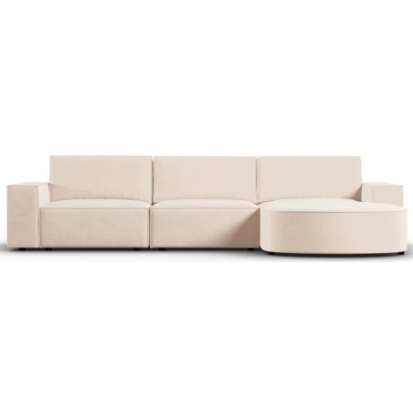 Carlo rounded 4-seater corner sofa in Milo Casa velvet fabric