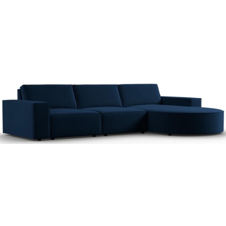 Carlo rounded 4-seater corner sofa in Milo Casa velvet fabric