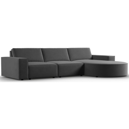 Carlo rounded 4-seater corner sofa in Milo Casa velvet fabric