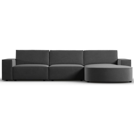 Carlo rounded 4-seater corner sofa in Milo Casa velvet fabric