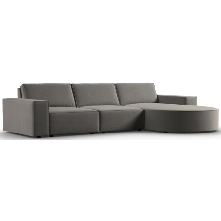 Carlo rounded 4-seater corner sofa in Milo Casa velvet fabric