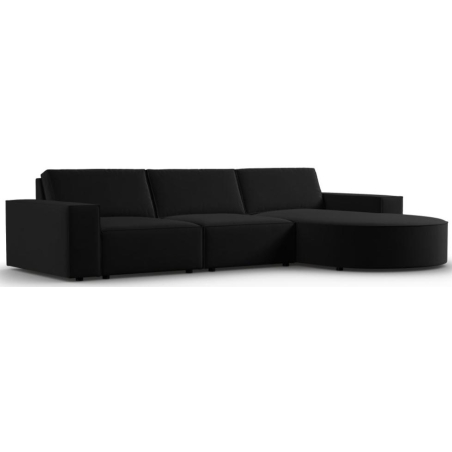 Carlo rounded 4-seater corner sofa in Milo Casa velvet fabric