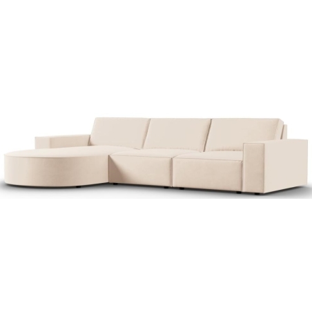 Carlo rounded 4-seater corner sofa in Milo Casa velvet fabric