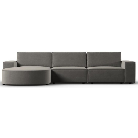 Carlo rounded 4-seater corner sofa in Milo Casa velvet fabric