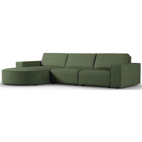 Carlo rounded 4-seater corner sofa in Milo Casa corduroy fabric