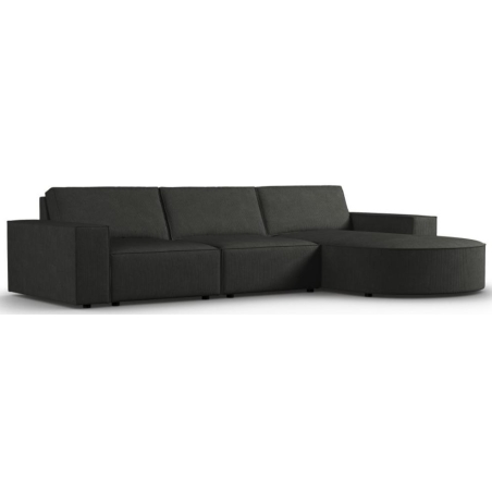 Carlo rounded 4-seater corner sofa in Milo Casa corduroy fabric